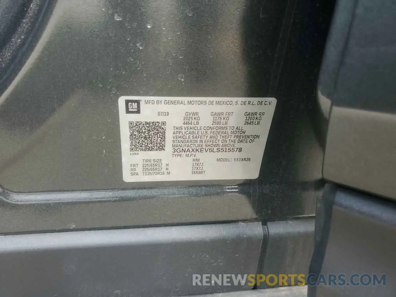 13 Photograph of a damaged car 3GNAXKEV5LS515578 CHEVROLET EQUINOX 2020