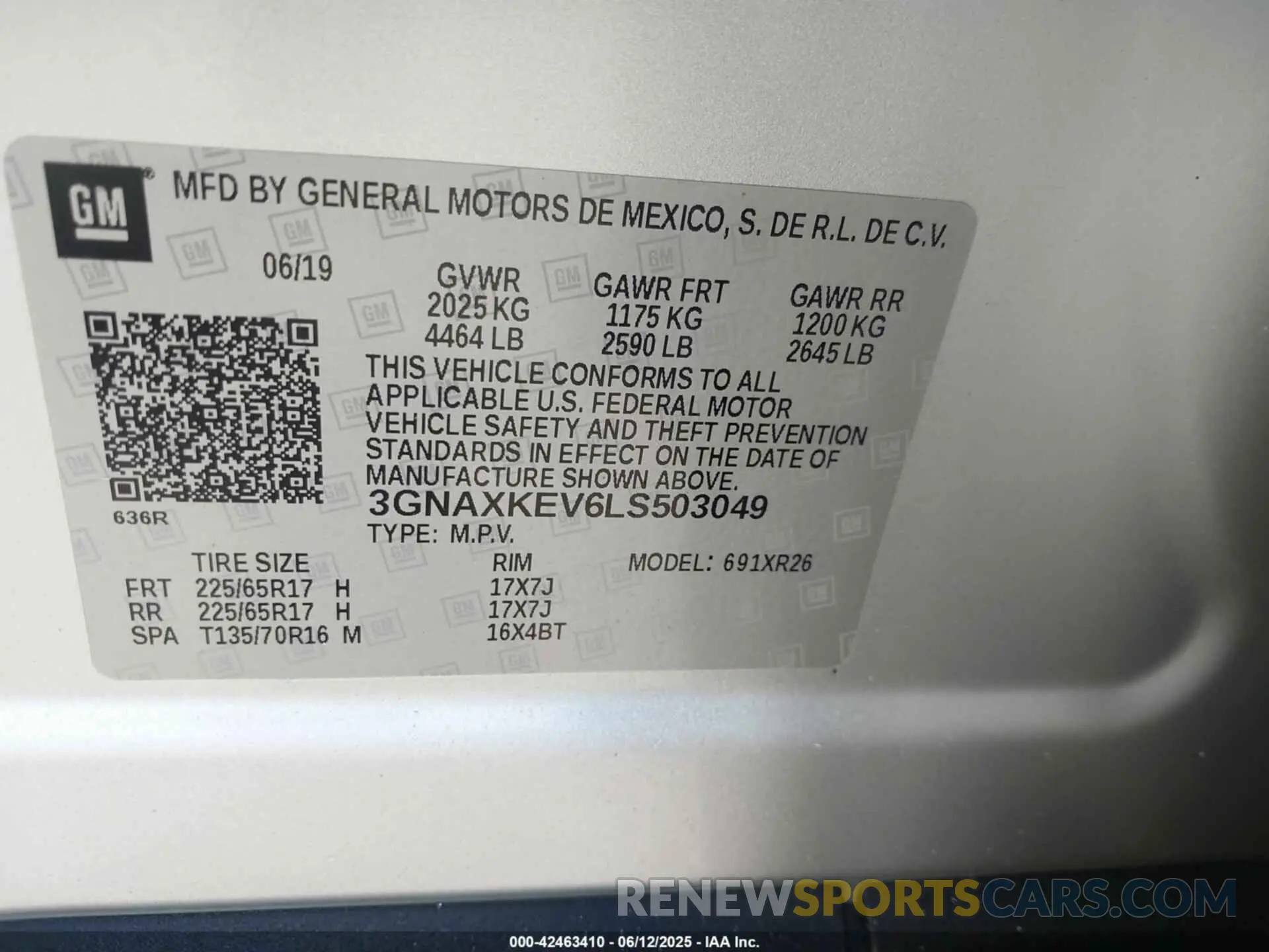 9 Photograph of a damaged car 3GNAXKEV6LS503049 CHEVROLET EQUINOX 2020