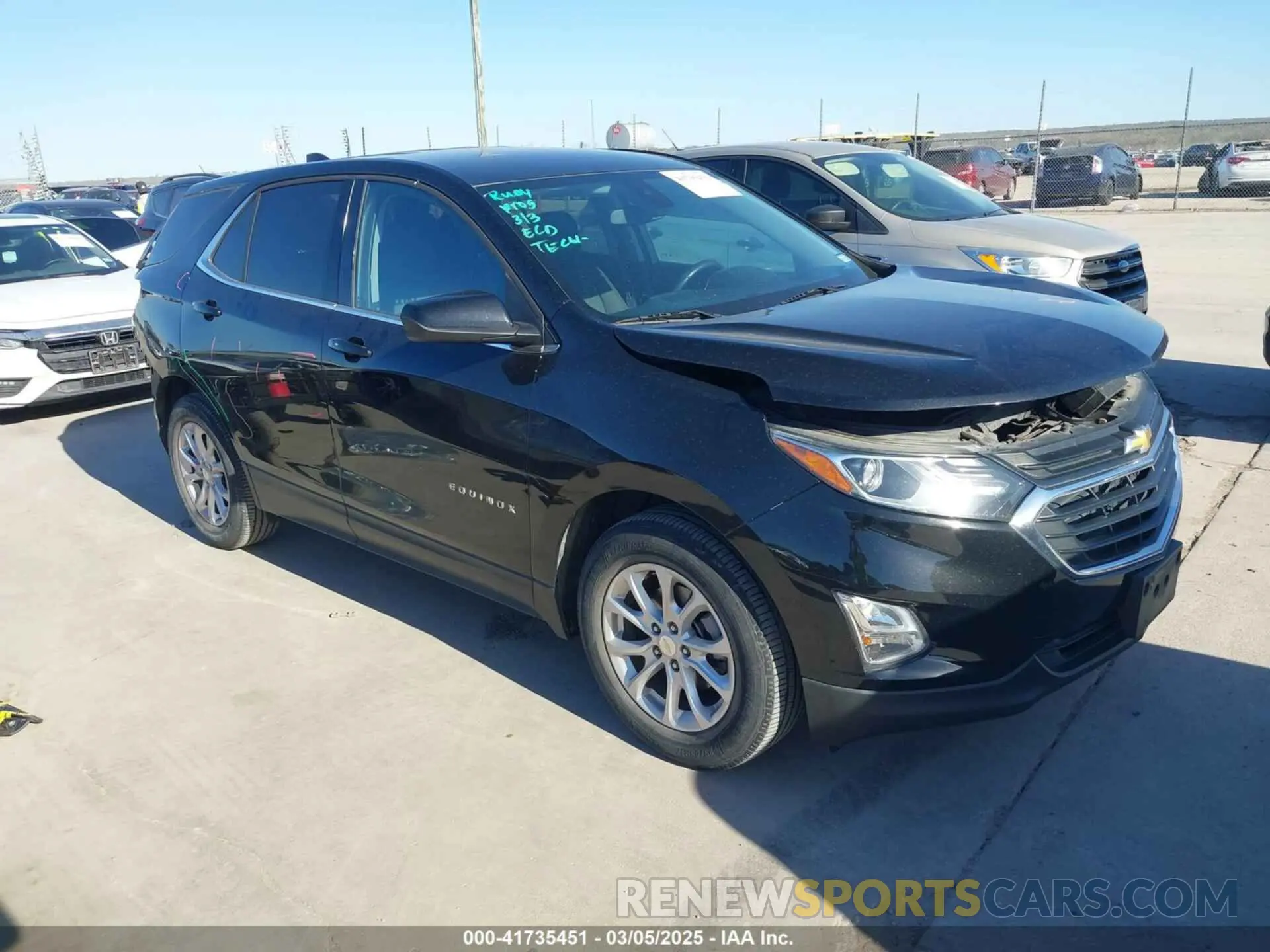 1 Photograph of a damaged car 3GNAXKEV8LL136567 CHEVROLET EQUINOX 2020