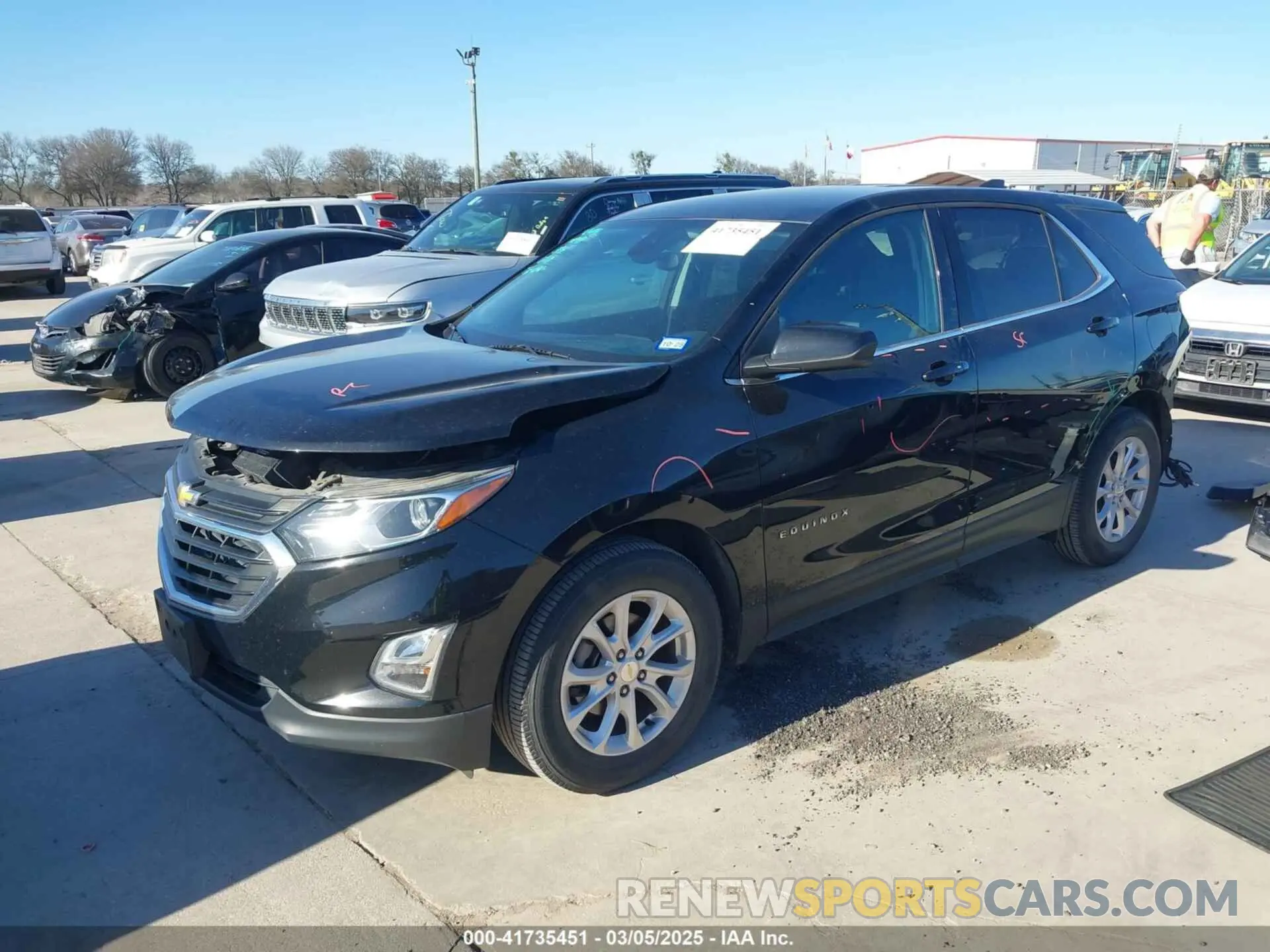 2 Photograph of a damaged car 3GNAXKEV8LL136567 CHEVROLET EQUINOX 2020