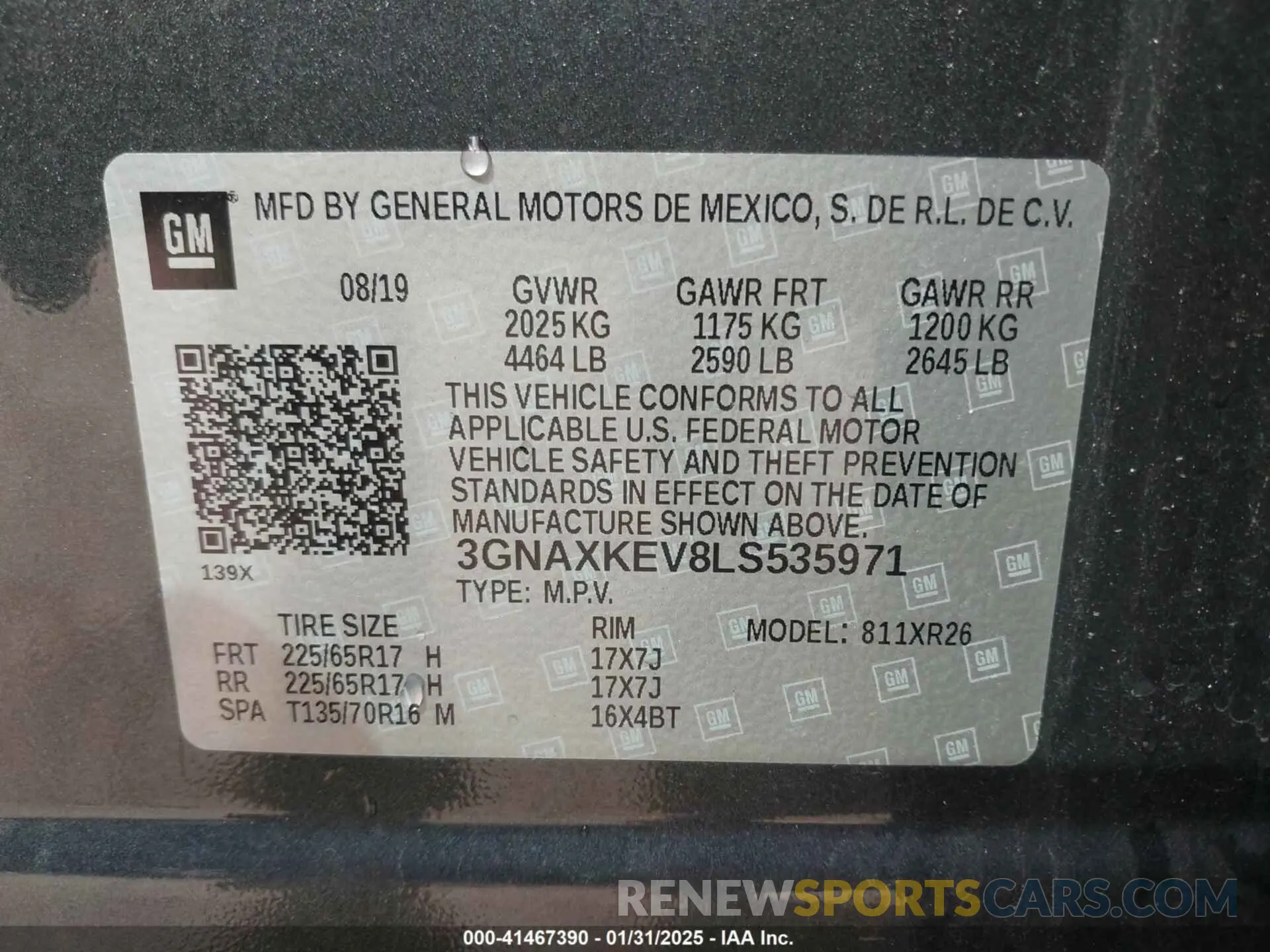 9 Photograph of a damaged car 3GNAXKEV8LS535971 CHEVROLET EQUINOX 2020