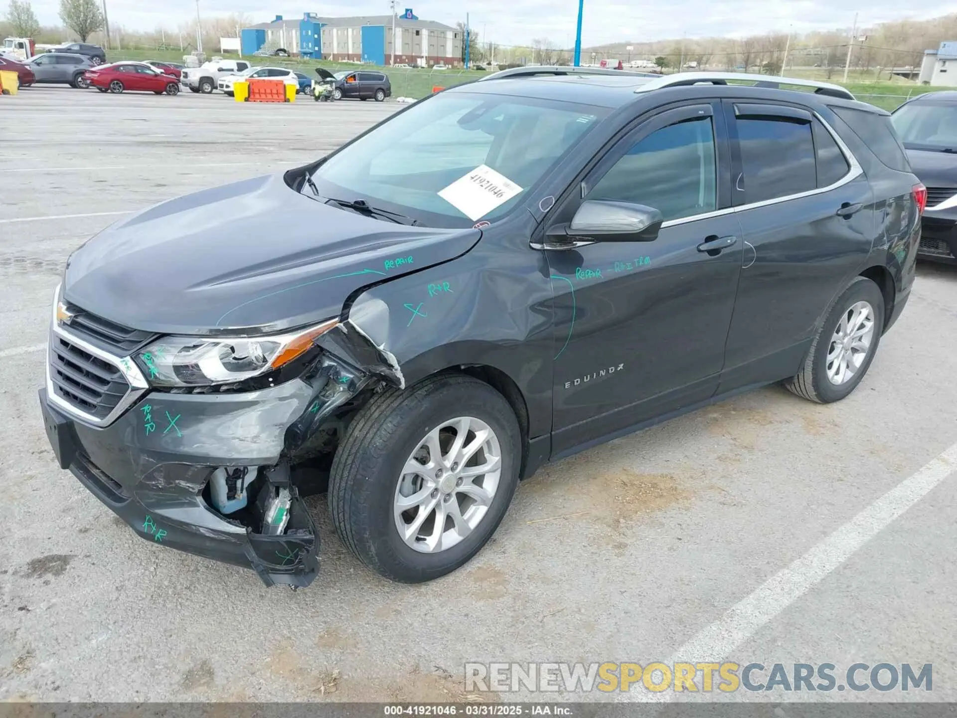 2 Photograph of a damaged car 3GNAXKEV9LL343923 CHEVROLET EQUINOX 2020