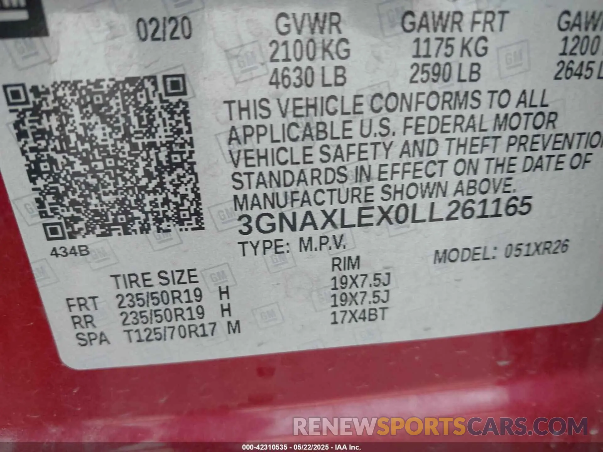 9 Photograph of a damaged car 3GNAXLEX0LL261165 CHEVROLET EQUINOX 2020