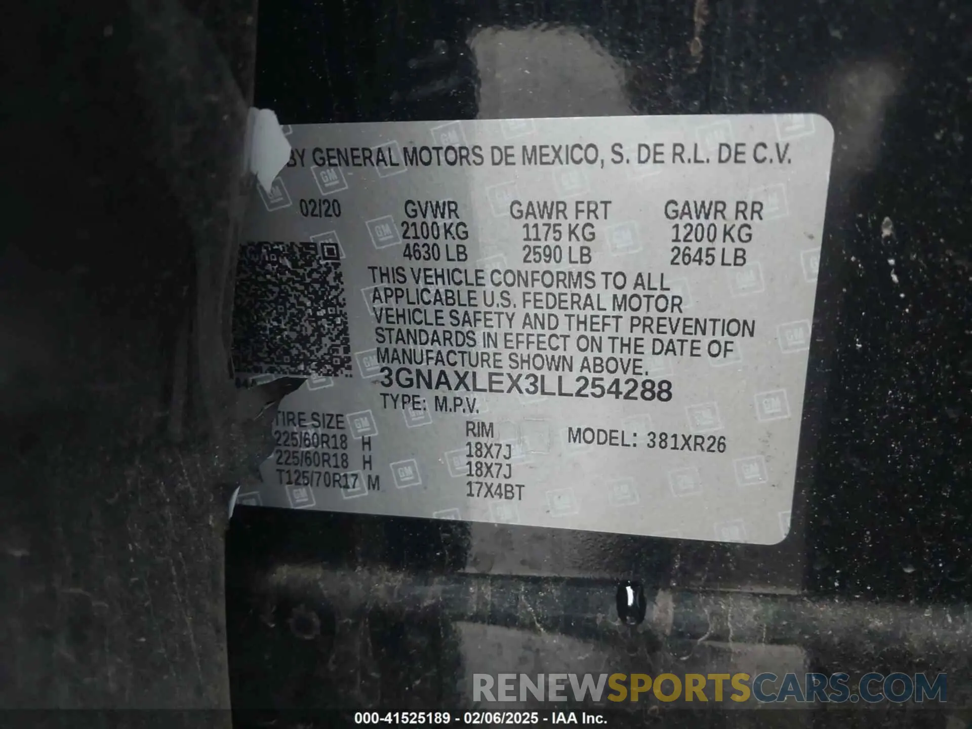 9 Photograph of a damaged car 3GNAXLEX3LL254288 CHEVROLET EQUINOX 2020