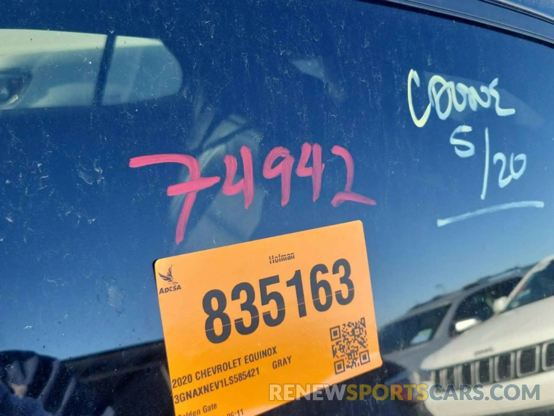 16 Photograph of a damaged car 3GNAXNEV1LS585421 CHEVROLET EQUINOX 2020