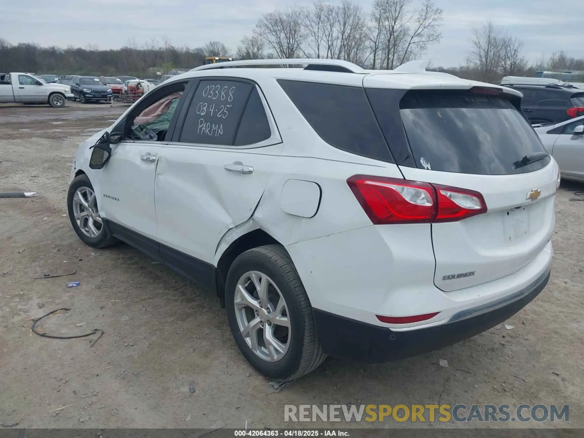 3 Photograph of a damaged car 3GNAXNEVXLS506926 CHEVROLET EQUINOX 2020