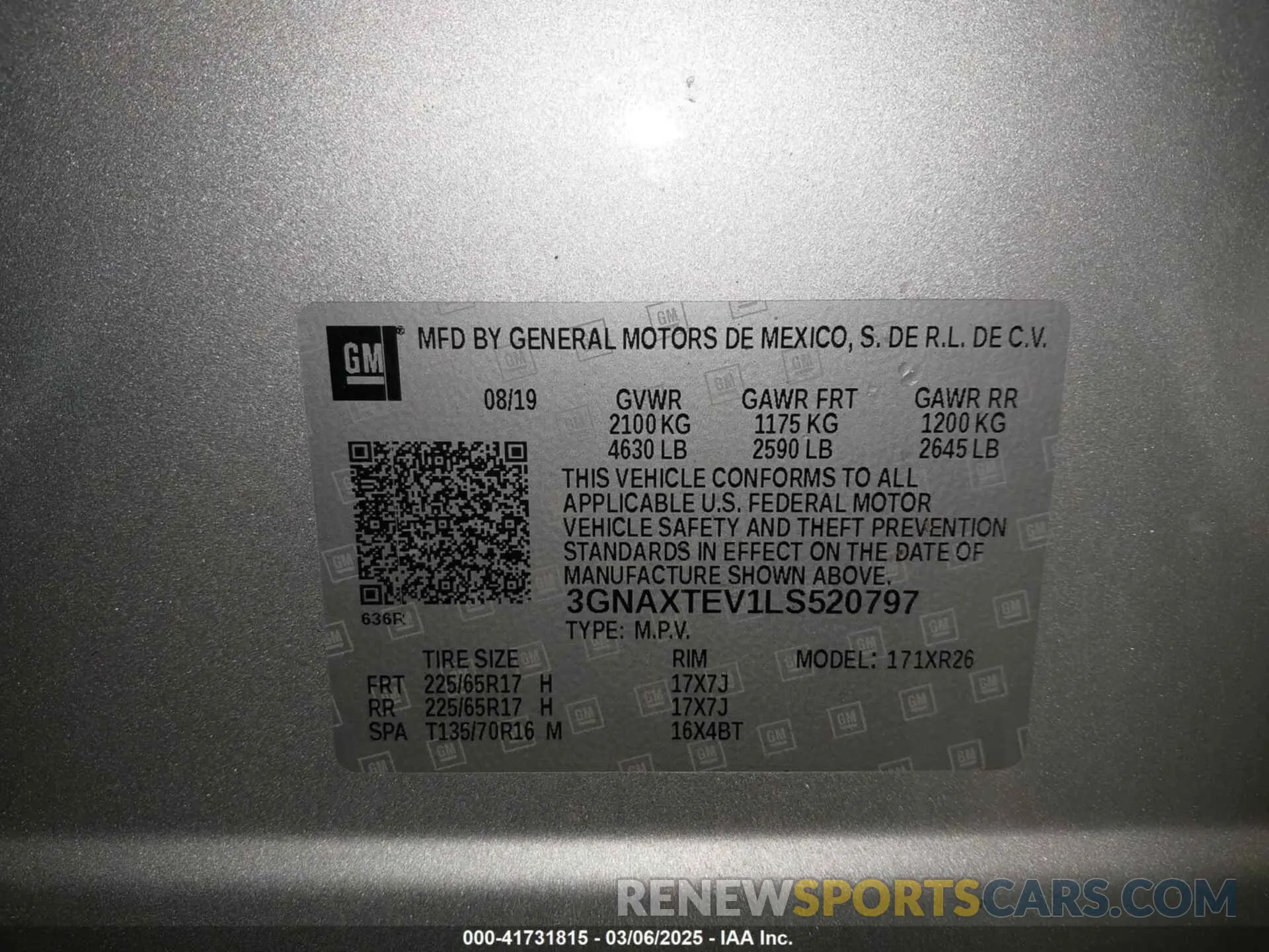 9 Photograph of a damaged car 3GNAXTEV1LS520797 CHEVROLET EQUINOX 2020