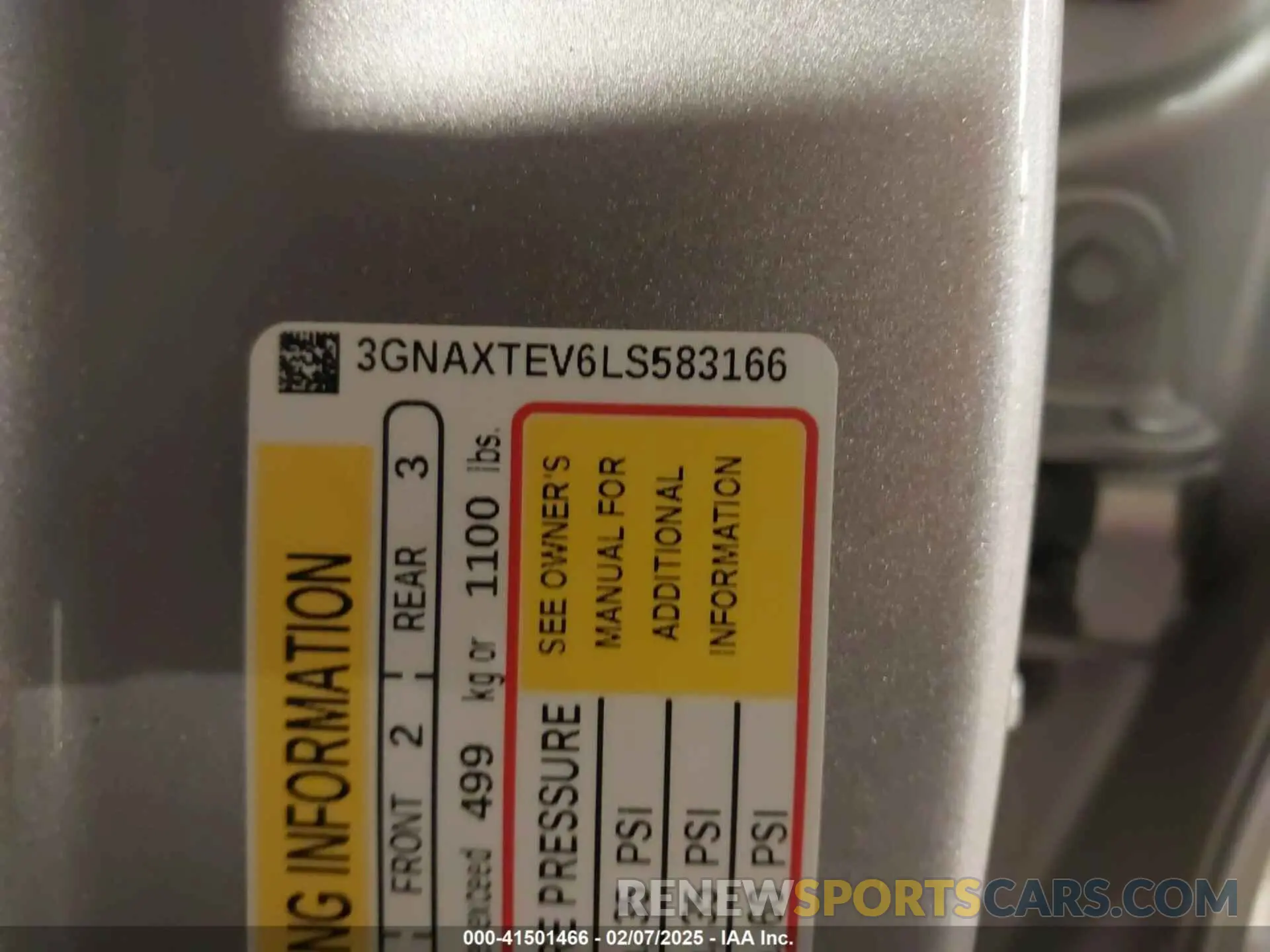 9 Photograph of a damaged car 3GNAXTEV6LS583166 CHEVROLET EQUINOX 2020