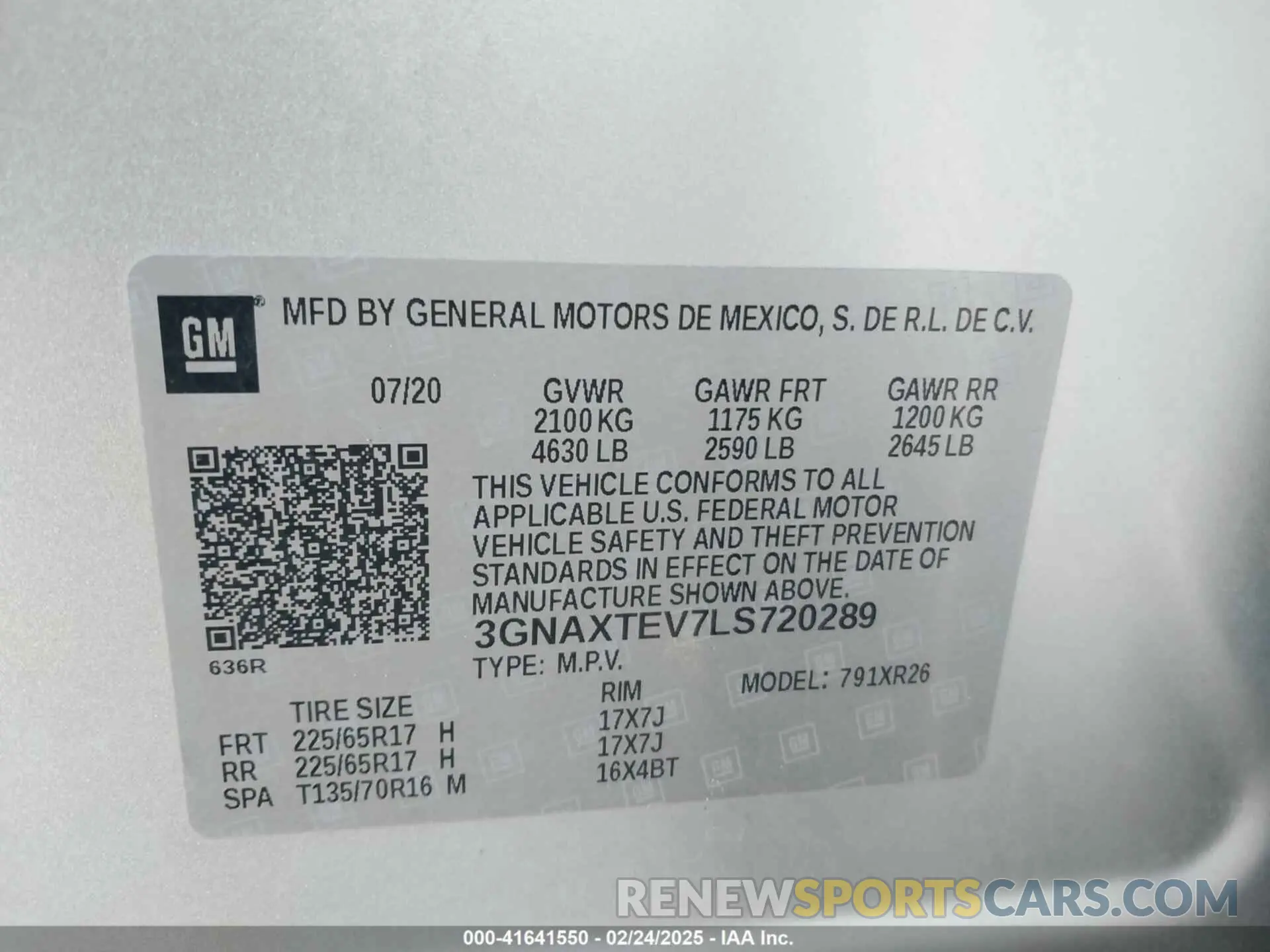 9 Photograph of a damaged car 3GNAXTEV7LS720289 CHEVROLET EQUINOX 2020