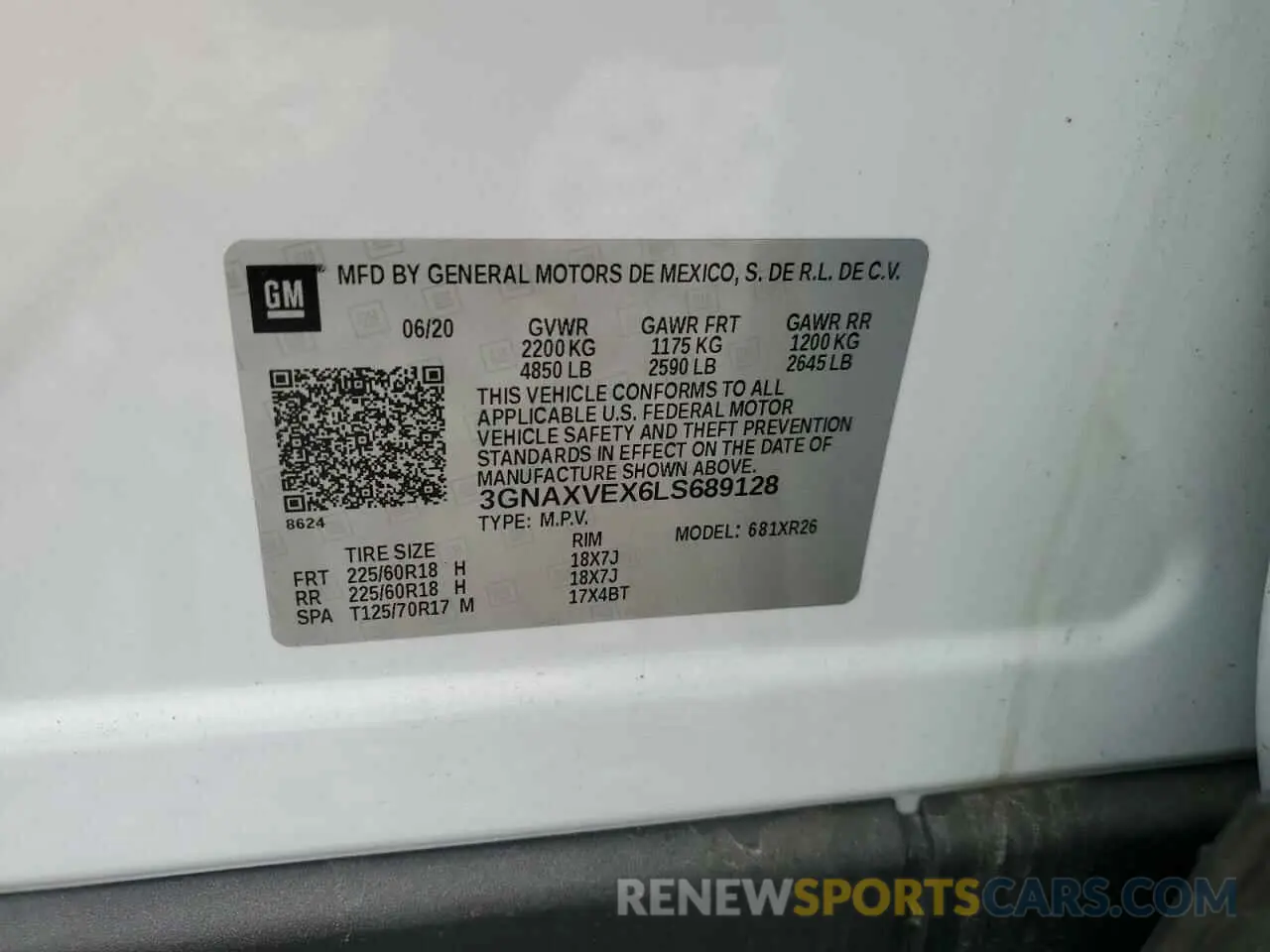 13 Photograph of a damaged car 3GNAXVEX6LS689128 CHEVROLET EQUINOX 2020