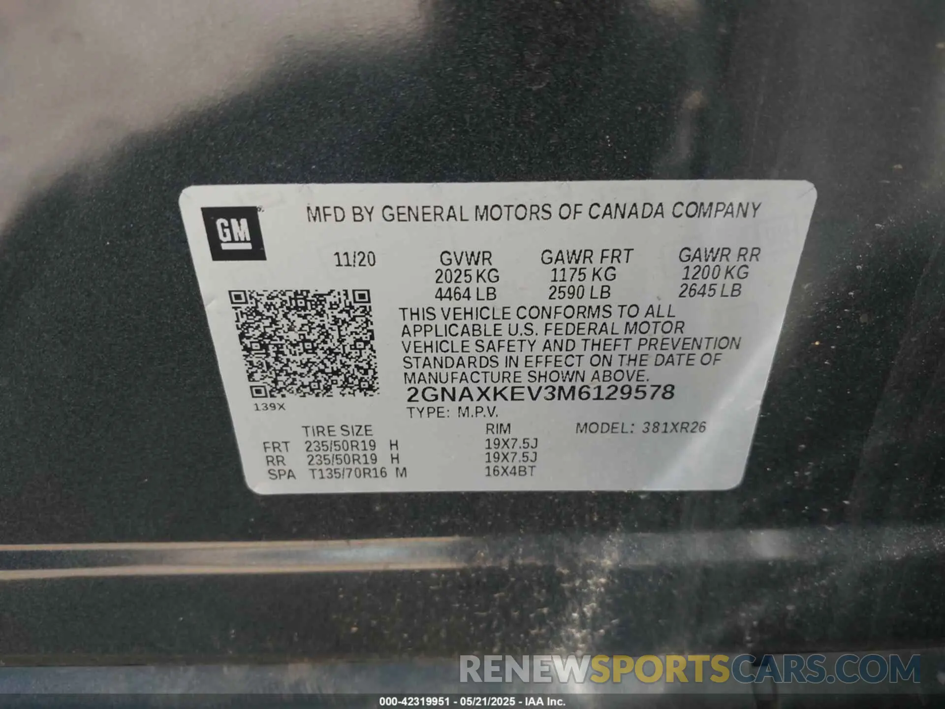 9 Photograph of a damaged car 02GNAXKEV3M612957 CHEVROLET EQUINOX 2021