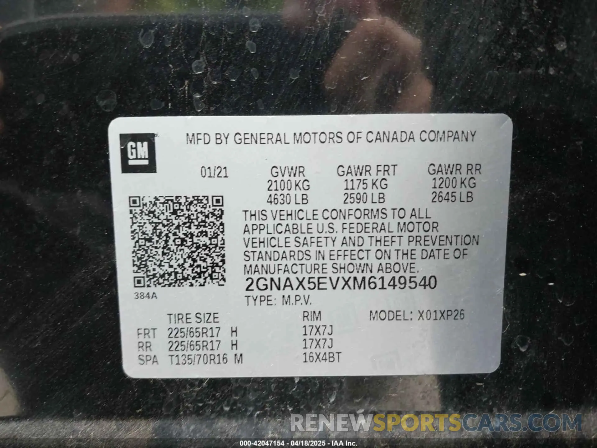 9 Photograph of a damaged car 2GNAX5EVXM6149540 CHEVROLET EQUINOX 2021