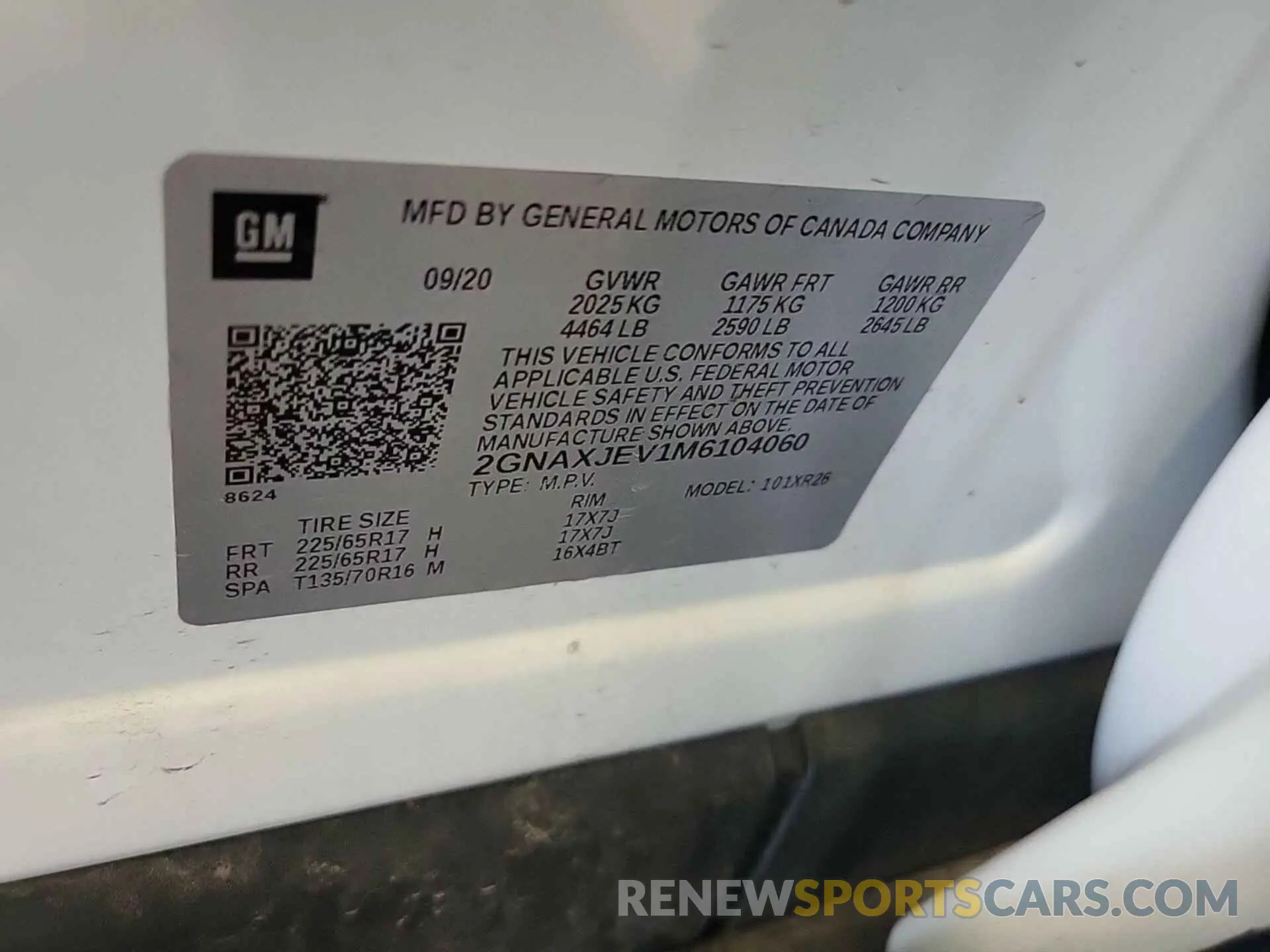 23 Photograph of a damaged car 2GNAXJEV1M6104060 CHEVROLET EQUINOX 2021