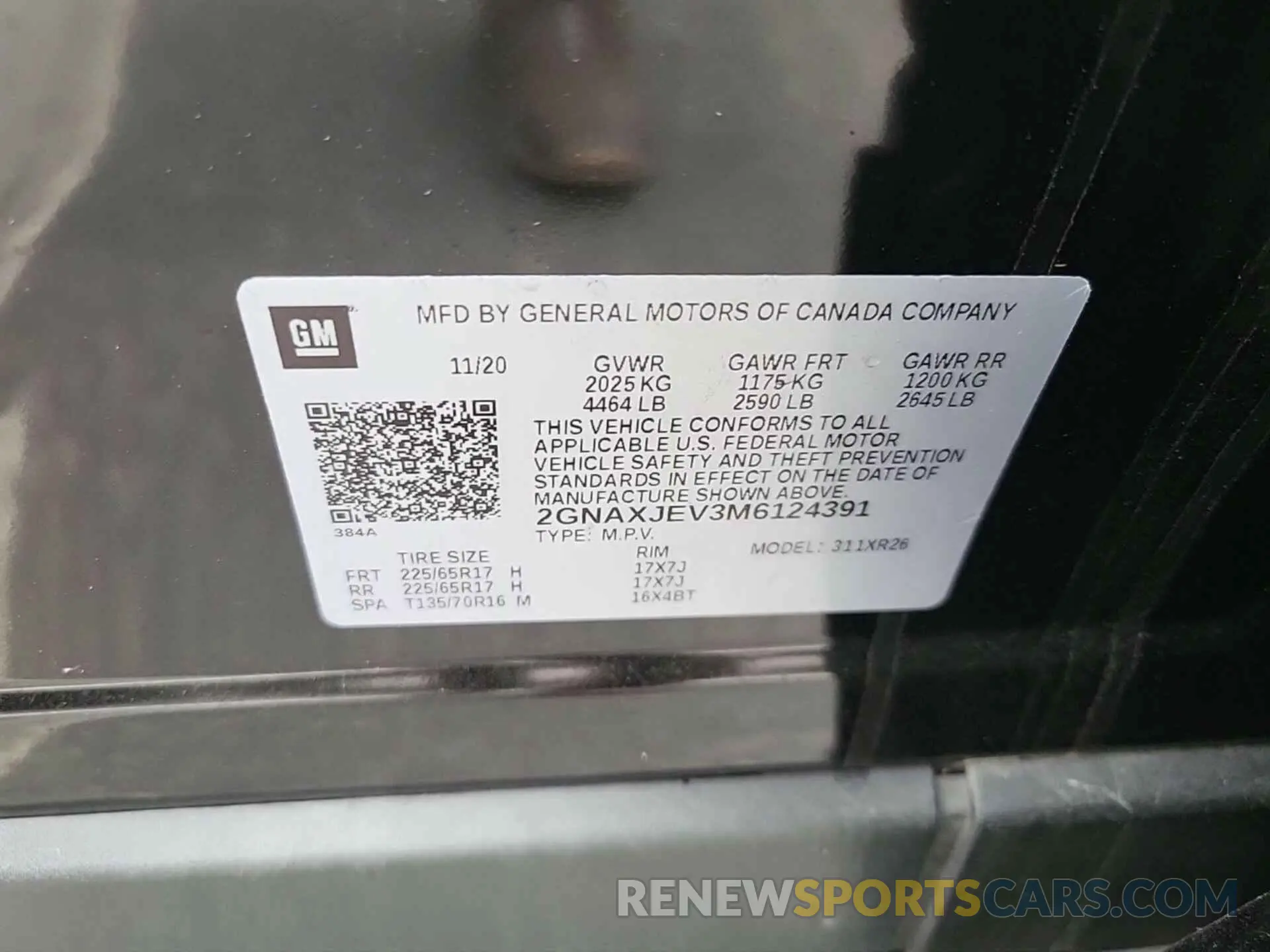 32 Photograph of a damaged car 2GNAXJEV3M6124391 CHEVROLET EQUINOX 2021