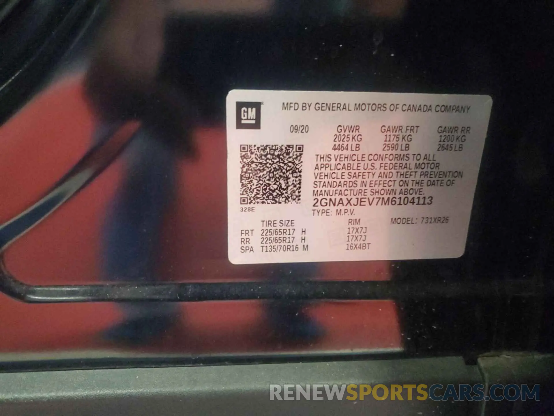 13 Photograph of a damaged car 2GNAXJEV7M6104113 CHEVROLET EQUINOX 2021