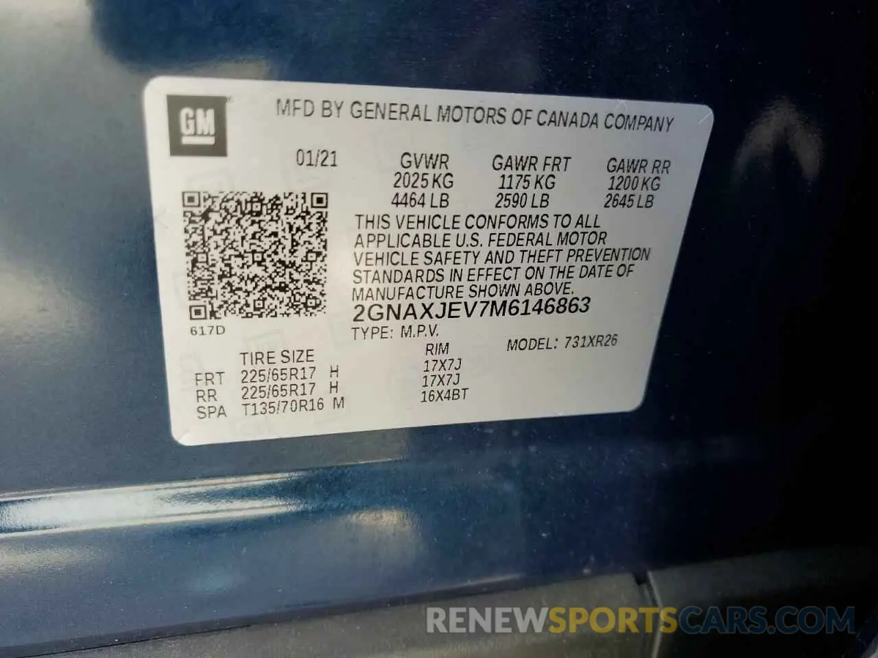 13 Photograph of a damaged car 2GNAXJEV7M6146863 CHEVROLET EQUINOX 2021