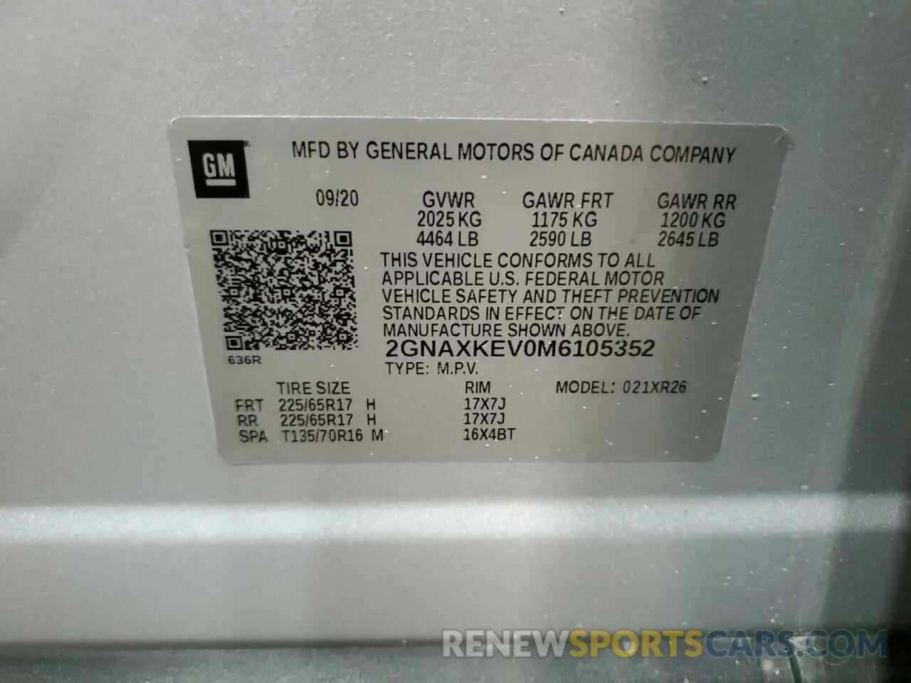 13 Photograph of a damaged car 2GNAXKEV0M6105352 CHEVROLET EQUINOX 2021