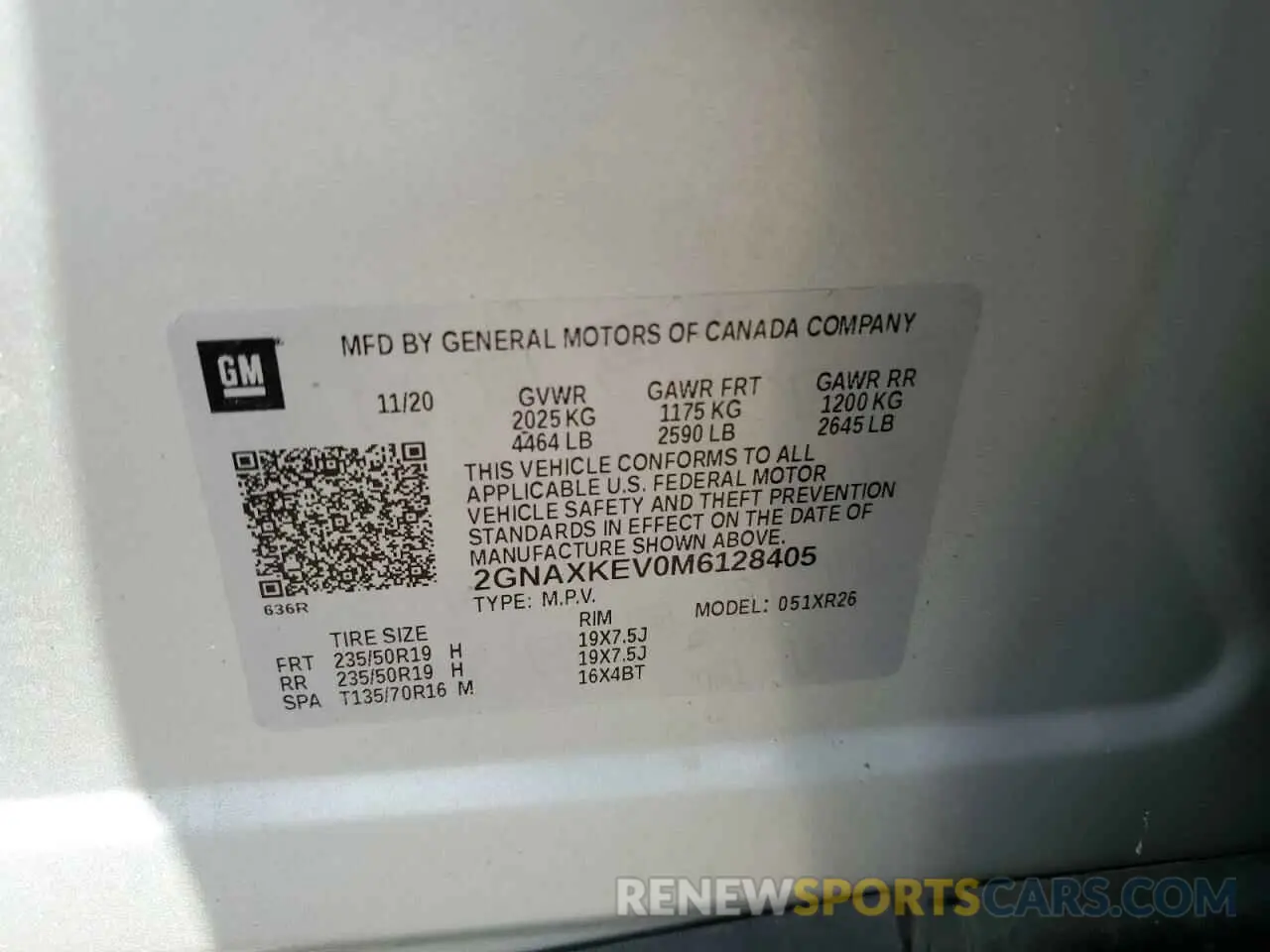 14 Photograph of a damaged car 2GNAXKEV0M6128405 CHEVROLET EQUINOX 2021