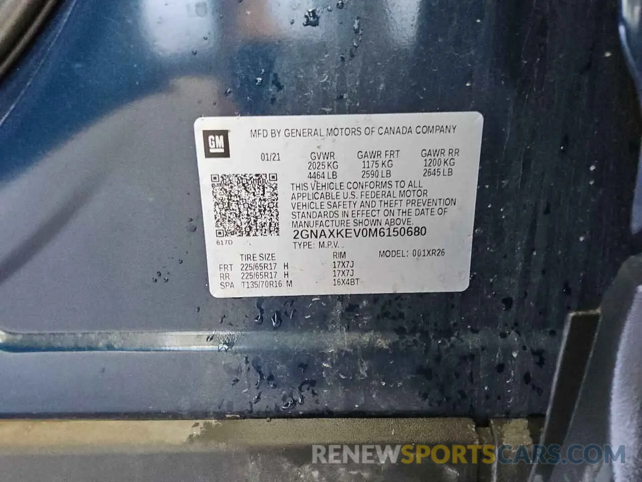 13 Photograph of a damaged car 2GNAXKEV0M6150680 CHEVROLET EQUINOX 2021