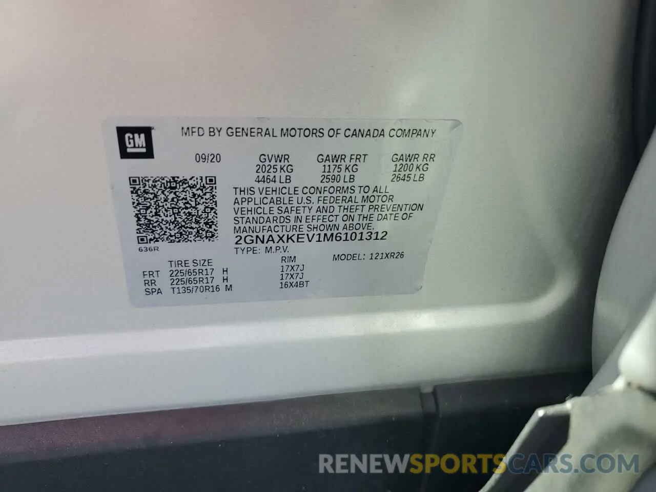 13 Photograph of a damaged car 2GNAXKEV1M6101312 CHEVROLET EQUINOX 2021