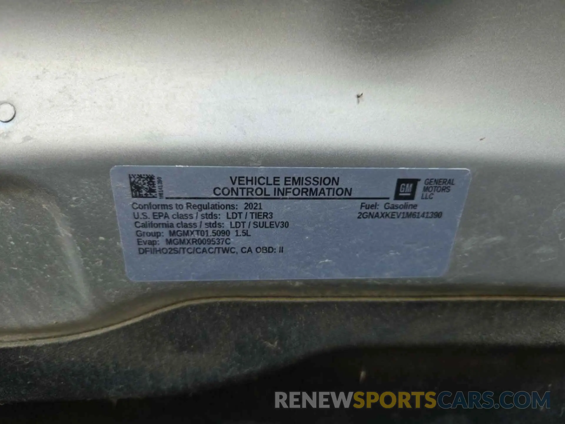 16 Photograph of a damaged car 2GNAXKEV1M6141390 CHEVROLET EQUINOX 2021