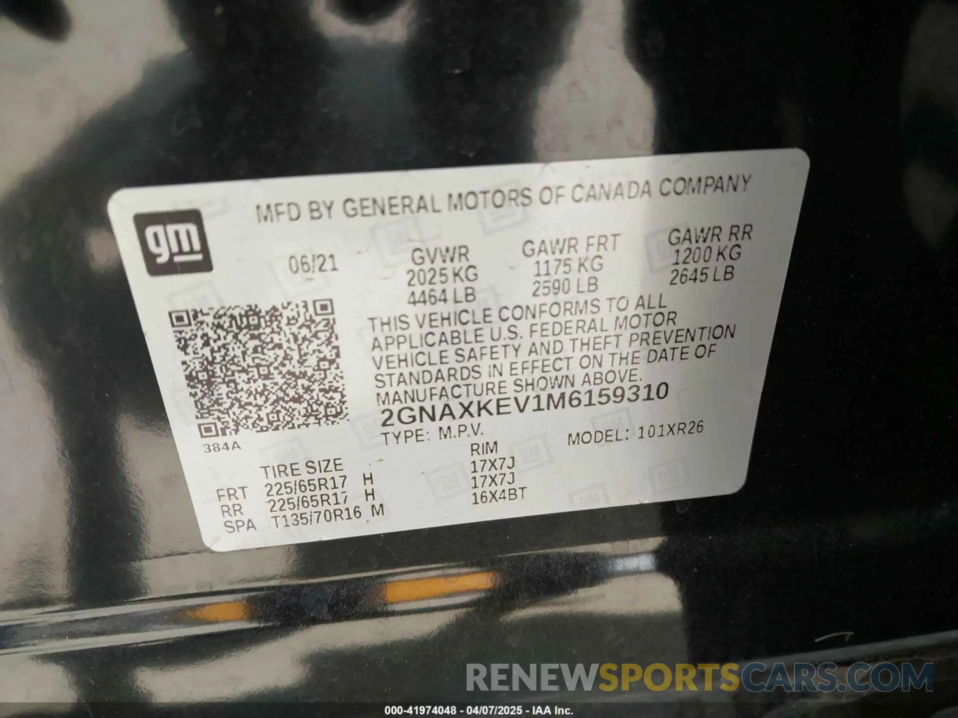 9 Photograph of a damaged car 2GNAXKEV1M6159310 CHEVROLET EQUINOX 2021