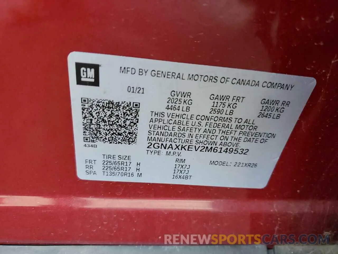 12 Photograph of a damaged car 2GNAXKEV2M6149532 CHEVROLET EQUINOX 2021
