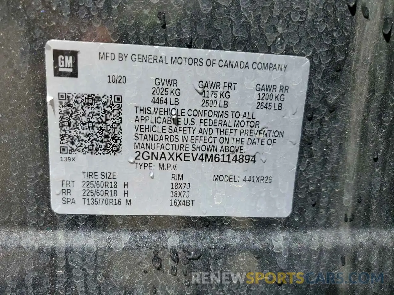13 Photograph of a damaged car 2GNAXKEV4M6114894 CHEVROLET EQUINOX 2021