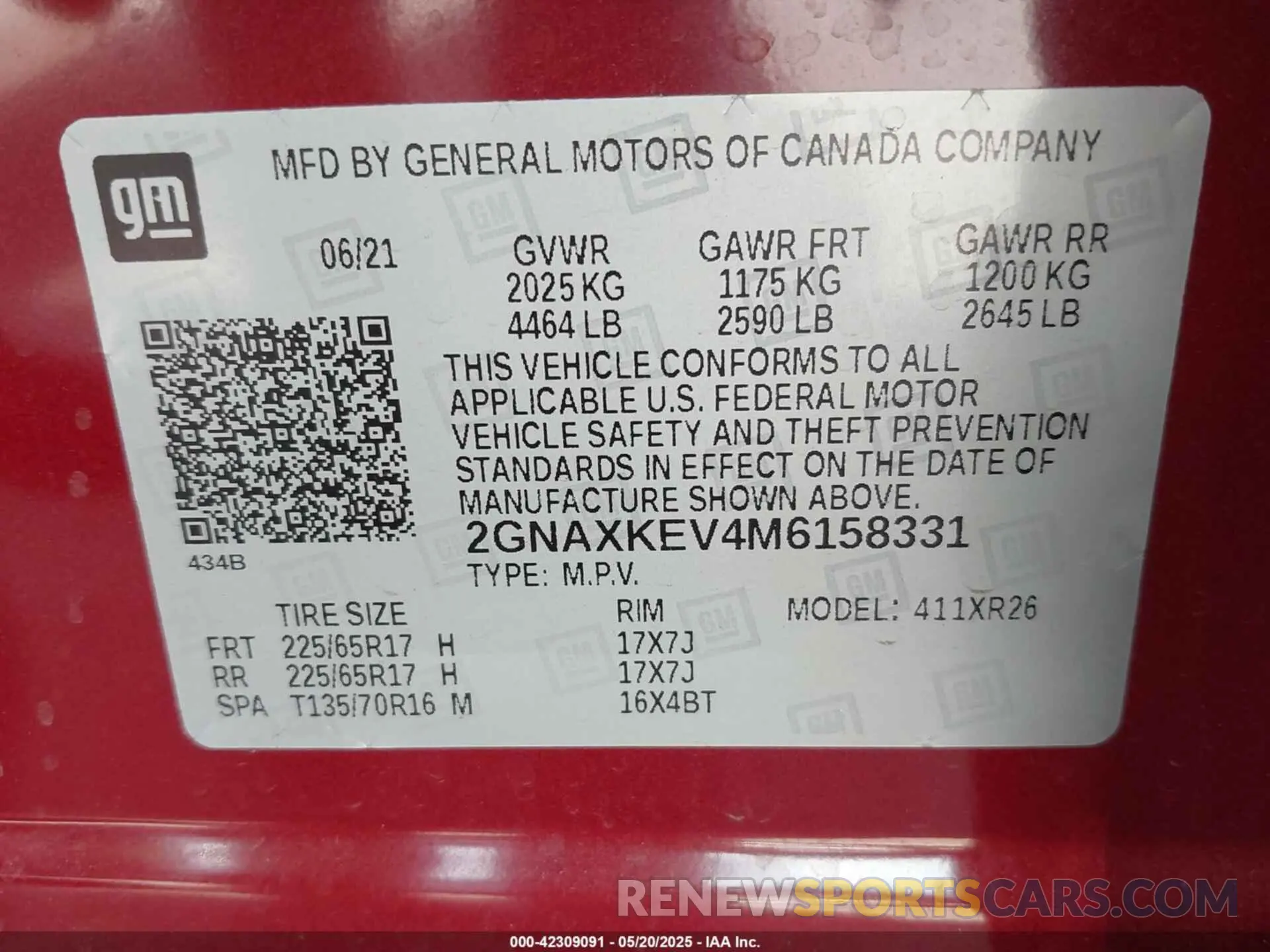 9 Photograph of a damaged car 2GNAXKEV4M6158331 CHEVROLET EQUINOX 2021