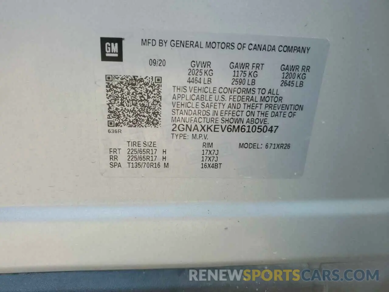 13 Photograph of a damaged car 2GNAXKEV6M6105047 CHEVROLET EQUINOX 2021