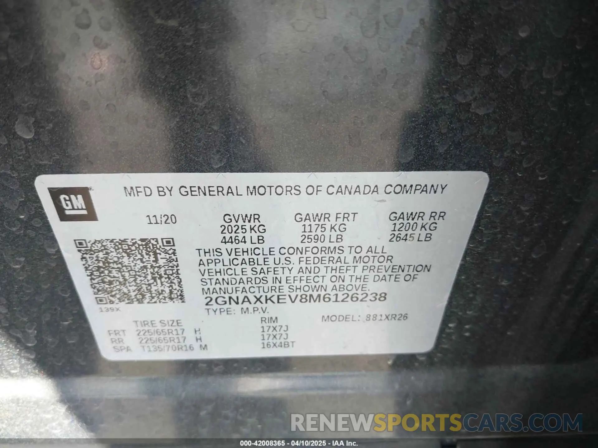 9 Photograph of a damaged car 2GNAXKEV8M6126238 CHEVROLET EQUINOX 2021