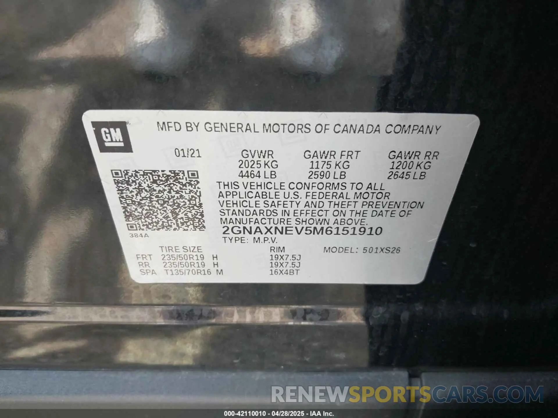 9 Photograph of a damaged car 2GNAXNEV5M6151910 CHEVROLET EQUINOX 2021