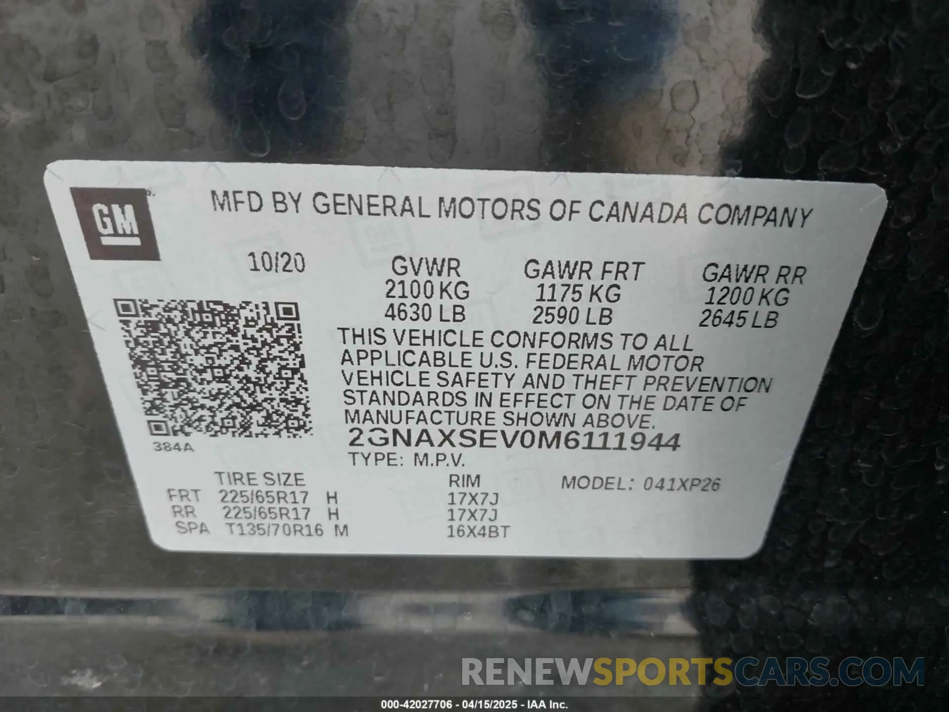 9 Photograph of a damaged car 2GNAXSEV0M6111944 CHEVROLET EQUINOX 2021