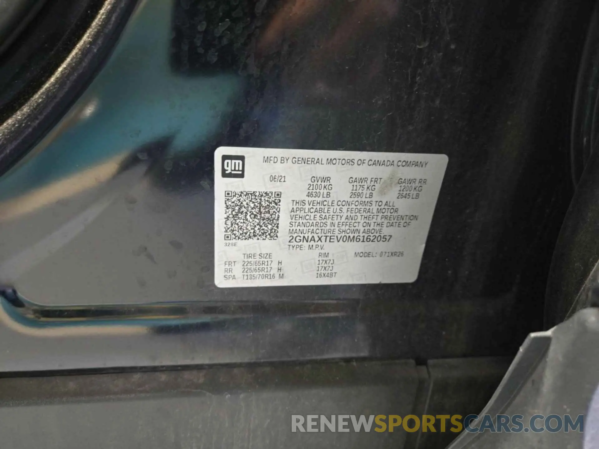 48 Photograph of a damaged car 2GNAXTEV0M6162057 CHEVROLET EQUINOX 2021