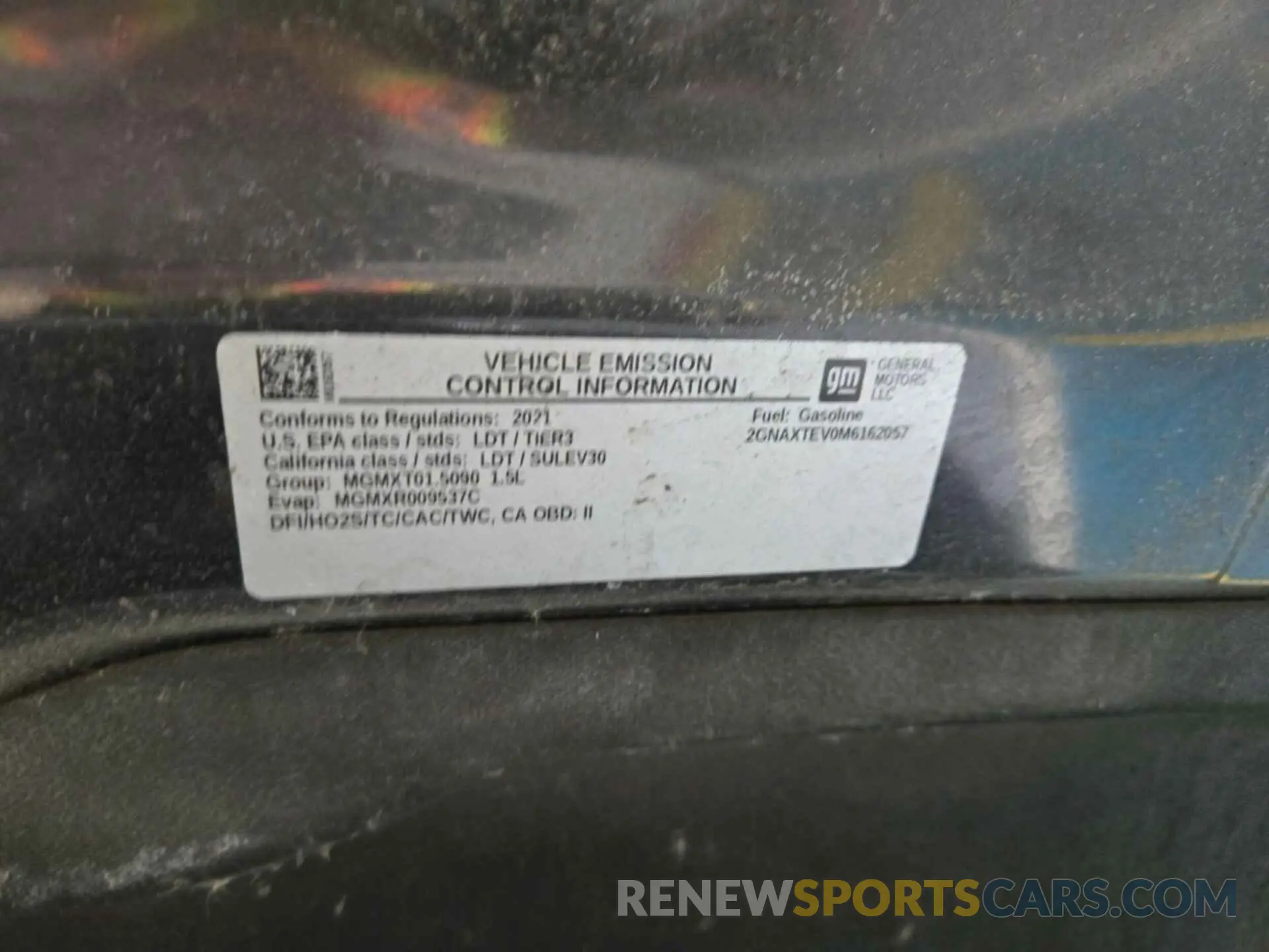 53 Photograph of a damaged car 2GNAXTEV0M6162057 CHEVROLET EQUINOX 2021
