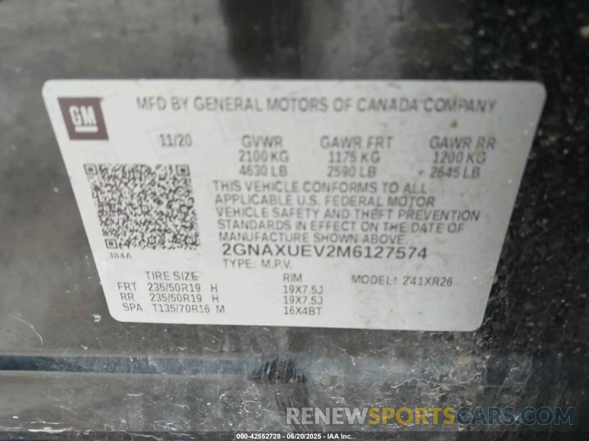 9 Photograph of a damaged car 2GNAXUEV2M6127574 CHEVROLET EQUINOX 2021