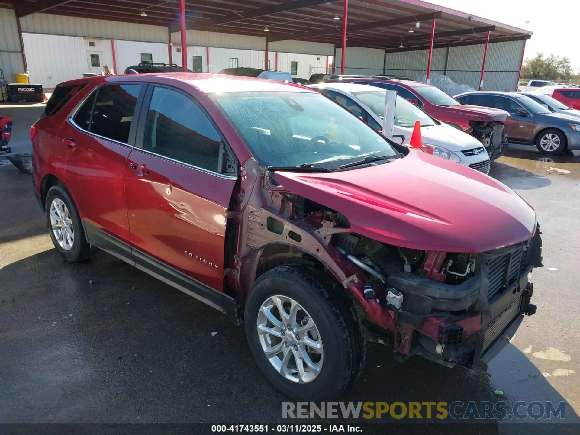1 Photograph of a damaged car 2GNAXUEV2M6160753 CHEVROLET EQUINOX 2021