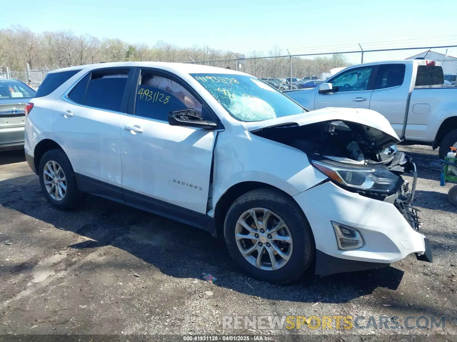 1 Photograph of a damaged car 2GNAXUEVXM6103006 CHEVROLET EQUINOX 2021