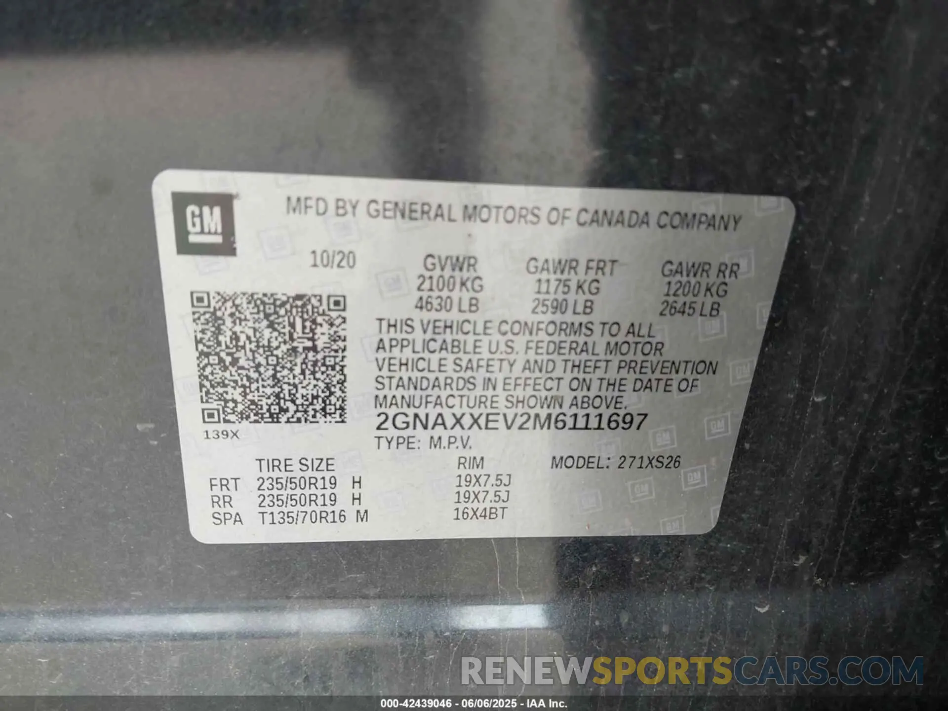 9 Photograph of a damaged car 2GNAXXEV2M6111697 CHEVROLET EQUINOX 2021