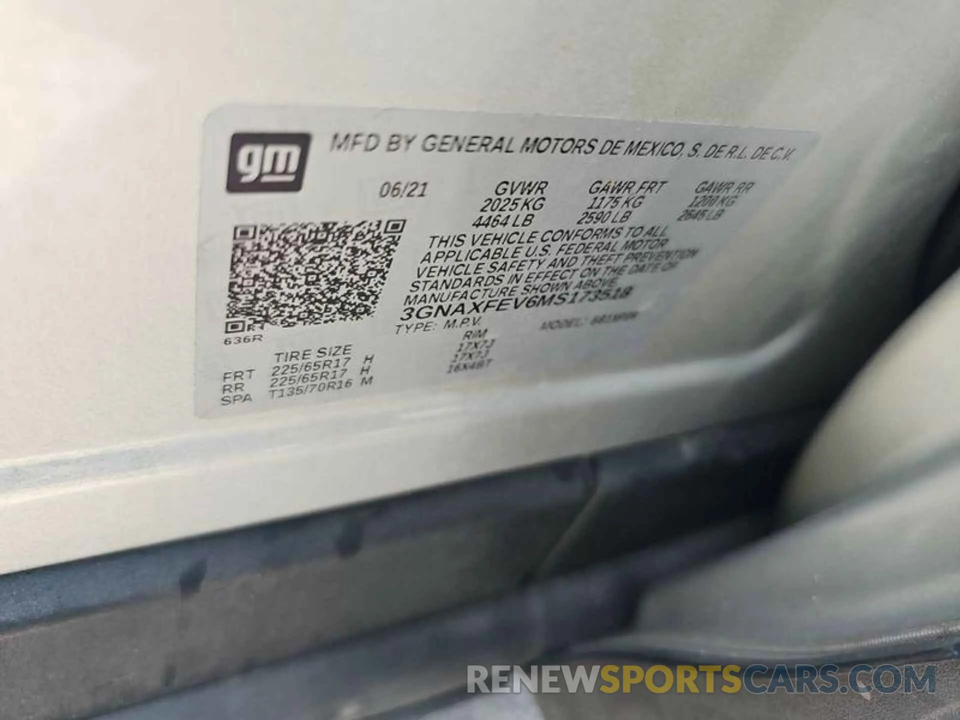 11 Photograph of a damaged car 3GNAXFEV6MS173518 CHEVROLET EQUINOX 2021