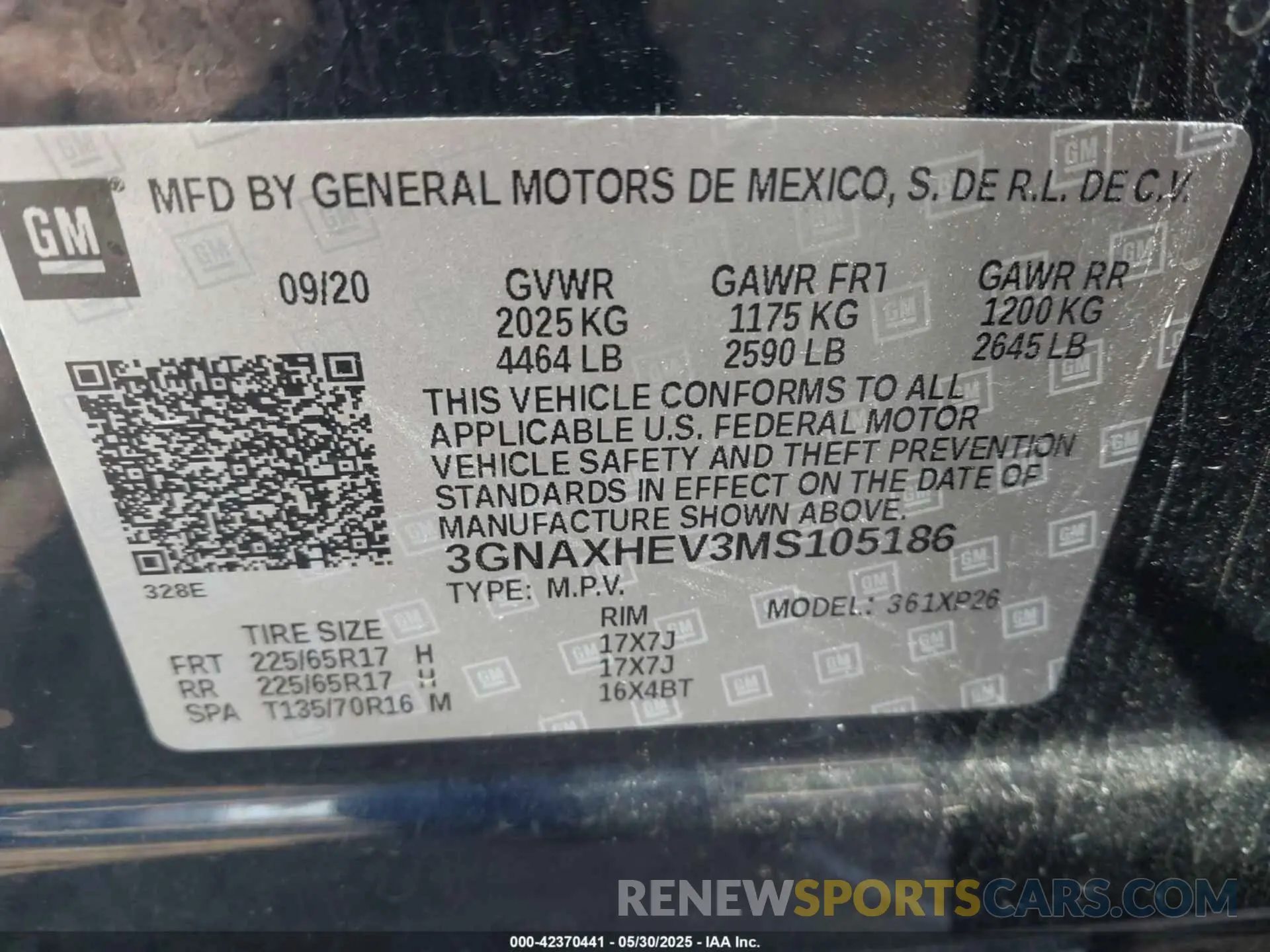 9 Photograph of a damaged car 3GNAXHEV3MS105186 CHEVROLET EQUINOX 2021