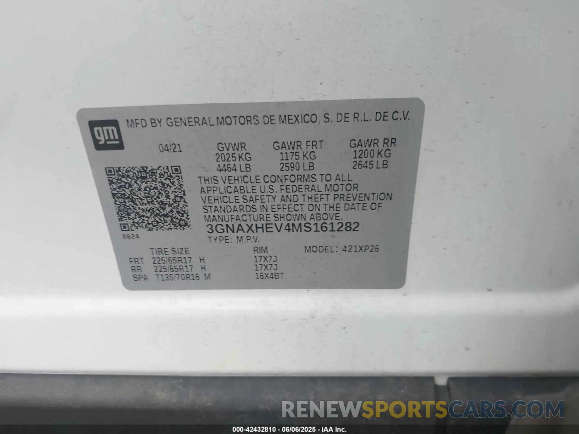 9 Photograph of a damaged car 3GNAXHEV4MS161282 CHEVROLET EQUINOX 2021