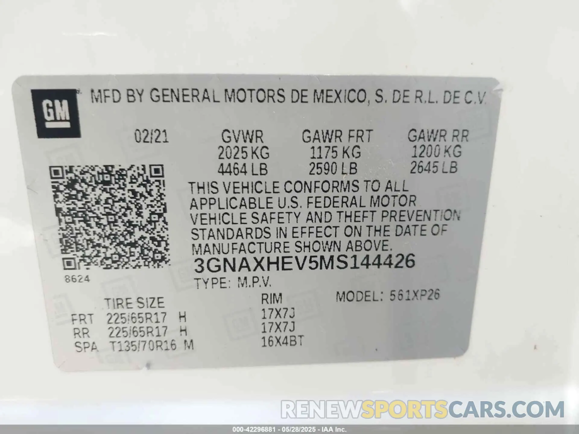9 Photograph of a damaged car 3GNAXHEV5MS144426 CHEVROLET EQUINOX 2021