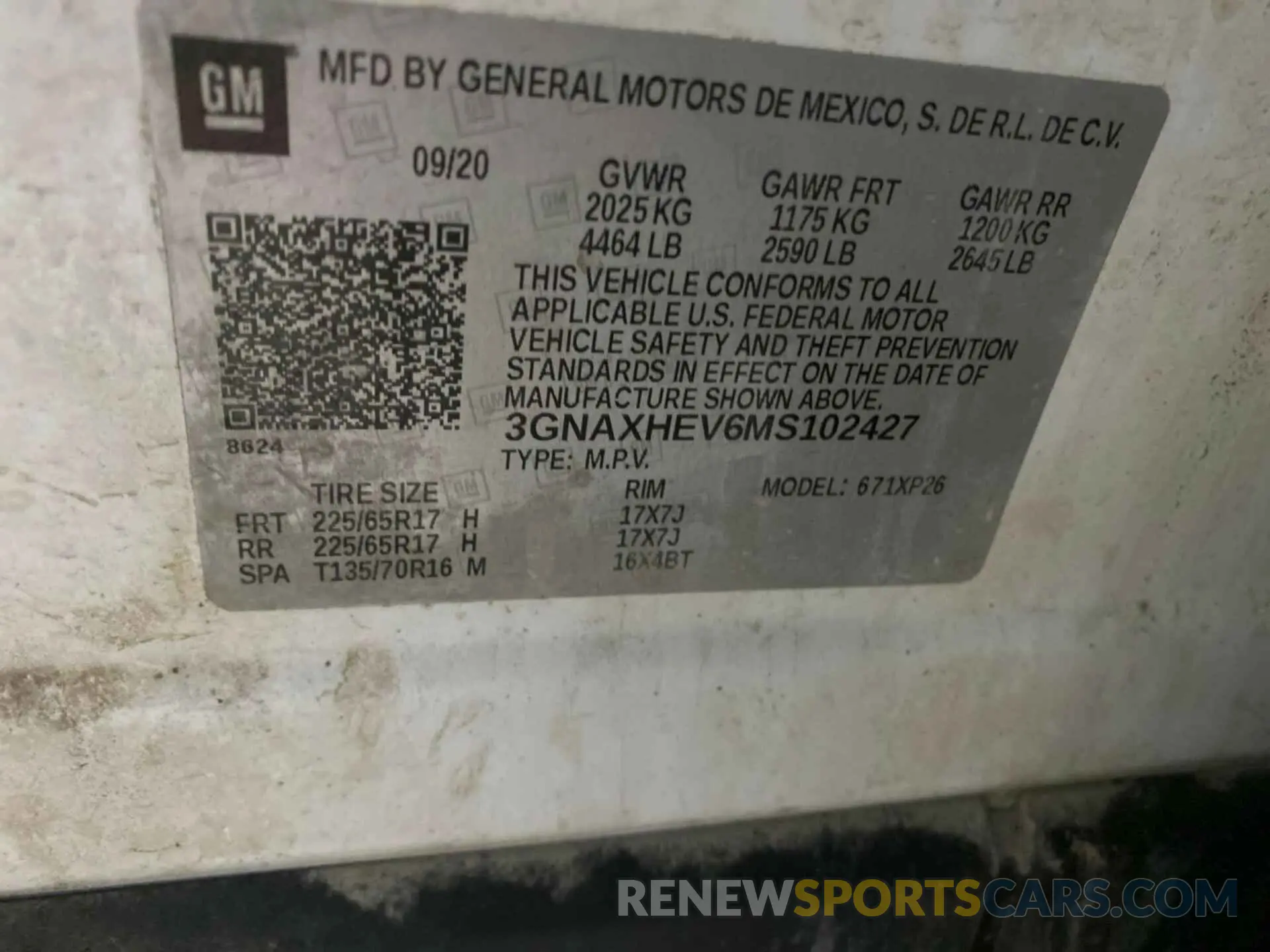 7 Photograph of a damaged car 3GNAXHEV6MS102427 CHEVROLET EQUINOX 2021