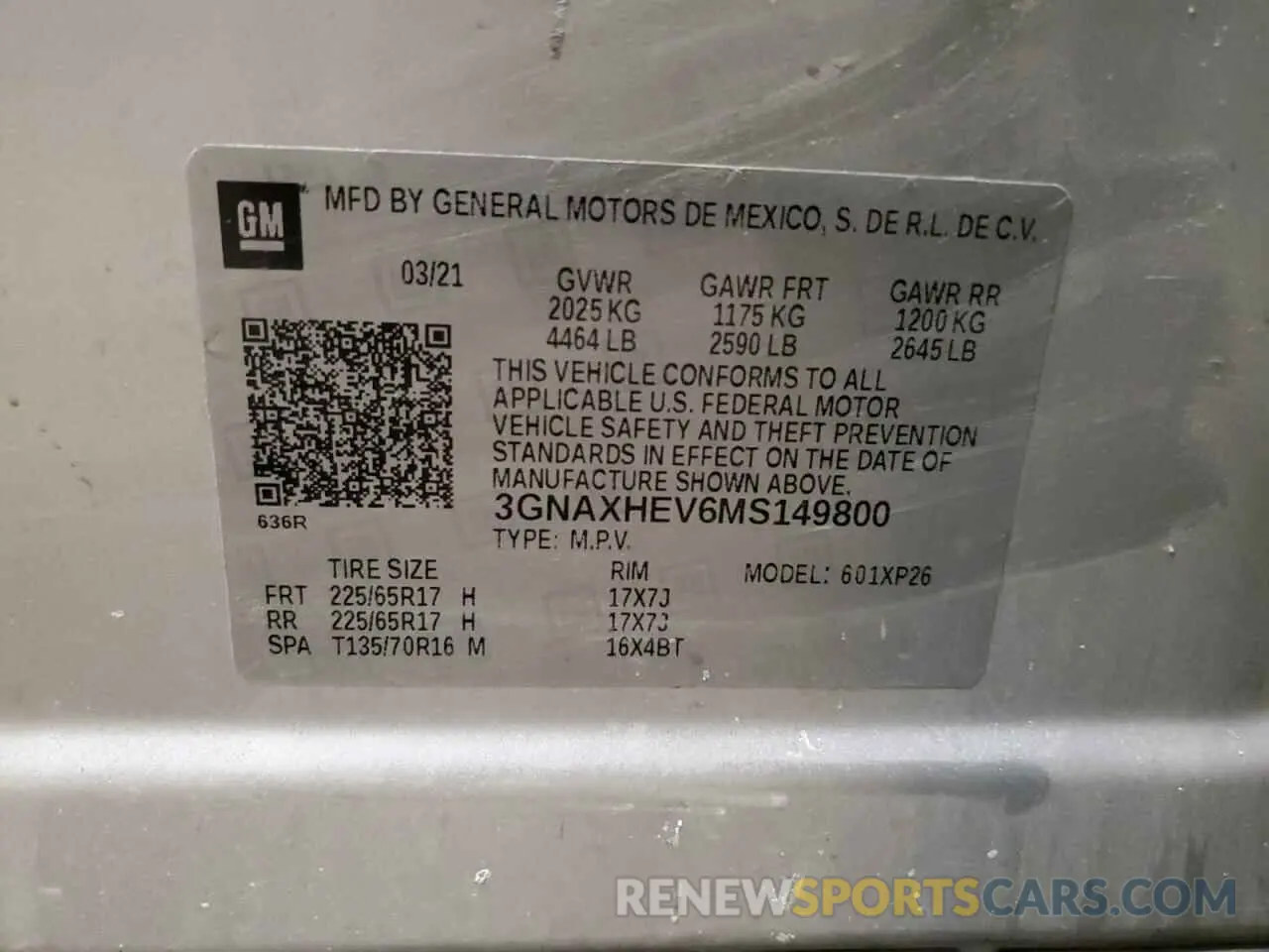 12 Photograph of a damaged car 3GNAXHEV6MS149800 CHEVROLET EQUINOX 2021