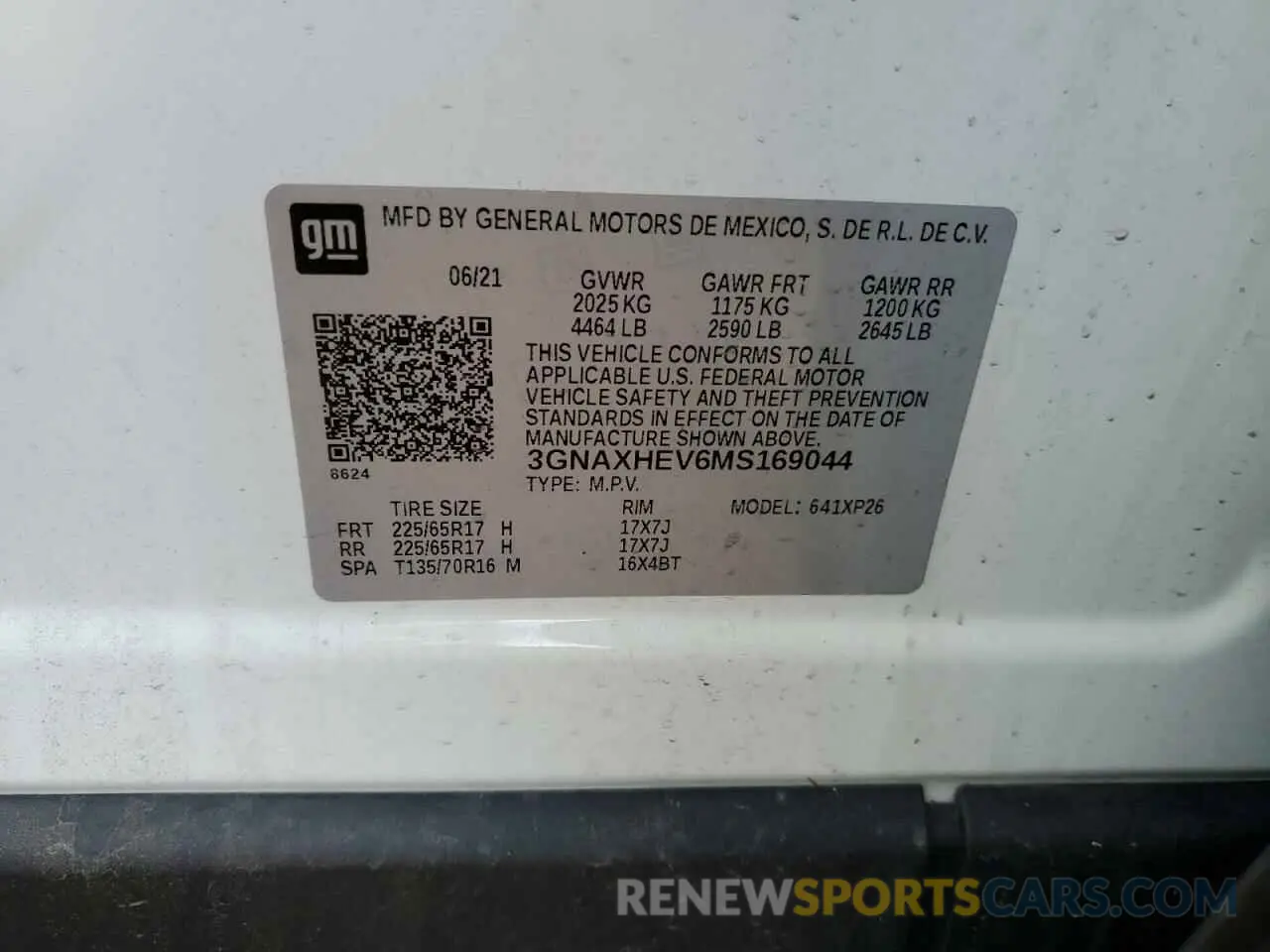 13 Photograph of a damaged car 3GNAXHEV6MS169044 CHEVROLET EQUINOX 2021