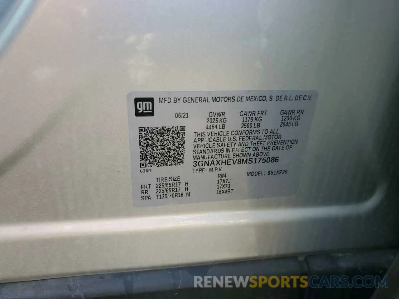 13 Photograph of a damaged car 3GNAXHEV8MS175086 CHEVROLET EQUINOX 2021