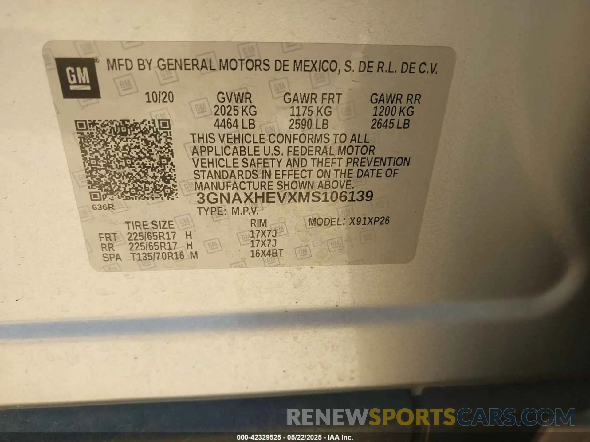 9 Photograph of a damaged car 3GNAXHEVXMS106139 CHEVROLET EQUINOX 2021