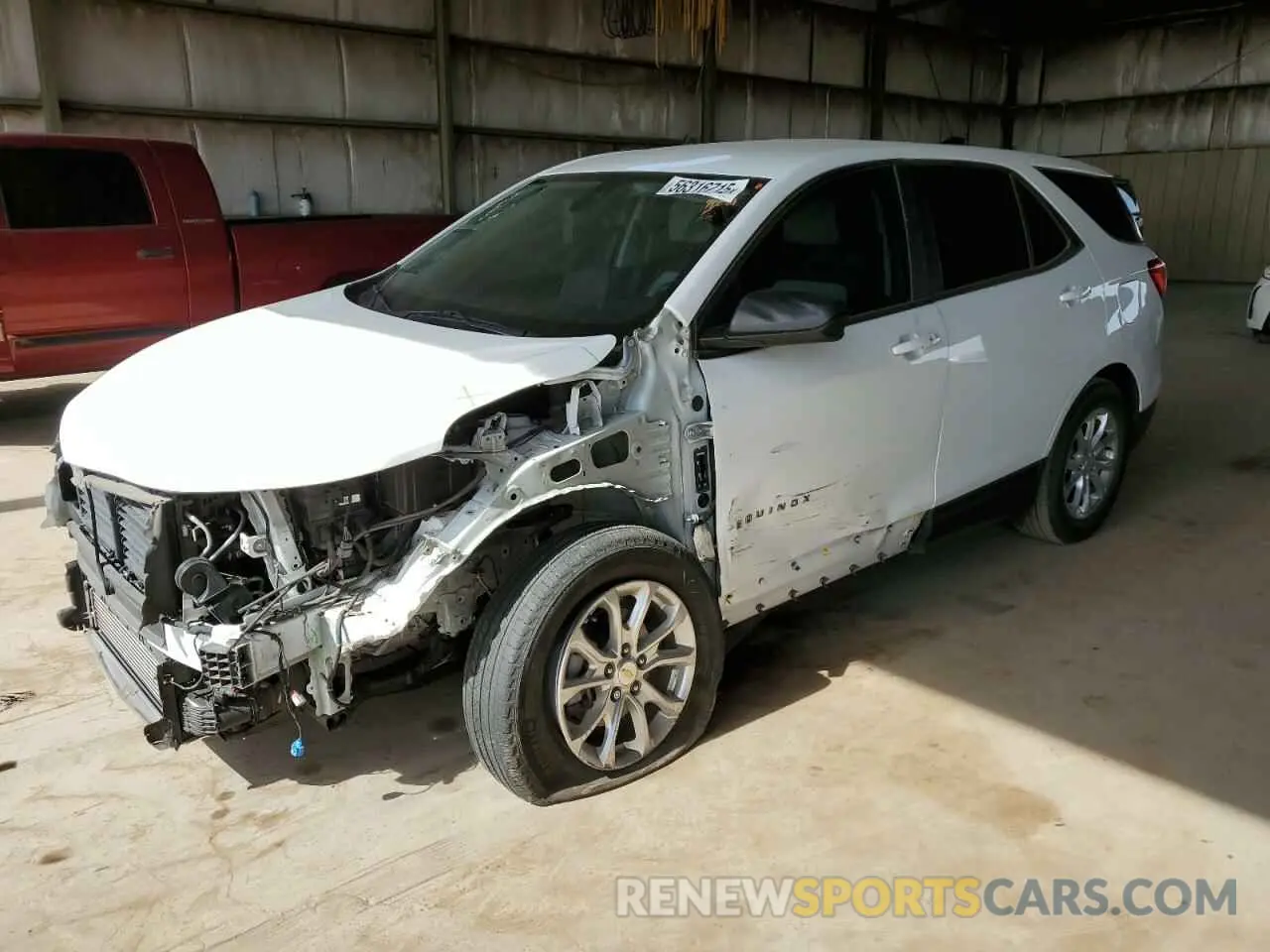 1 Photograph of a damaged car 3GNAXHEVXMS182668 CHEVROLET EQUINOX 2021