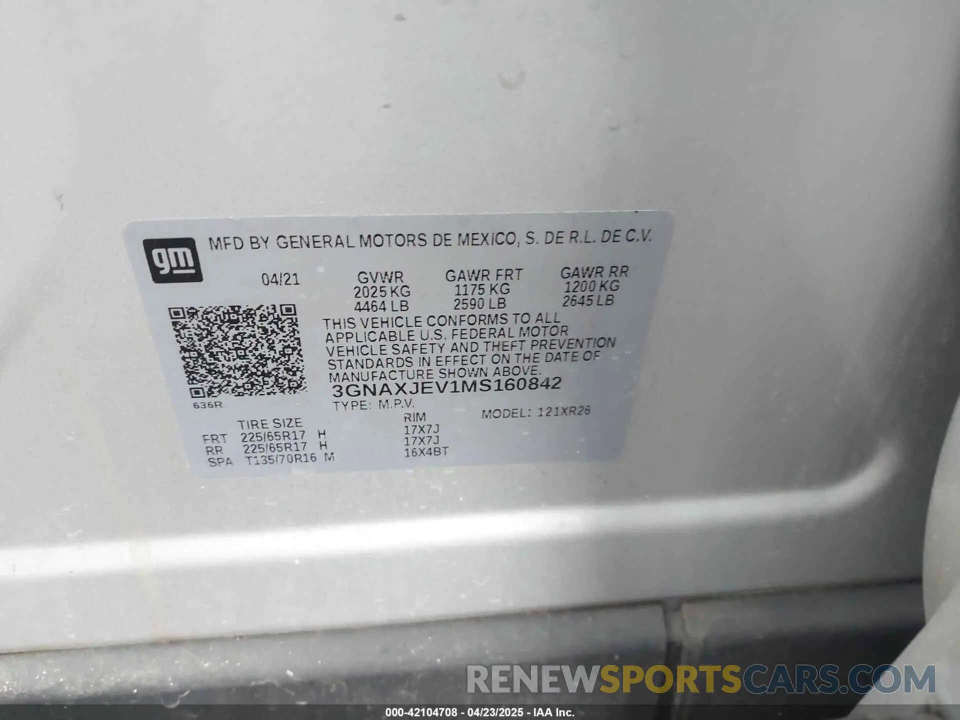 9 Photograph of a damaged car 3GNAXJEV1MS160842 CHEVROLET EQUINOX 2021